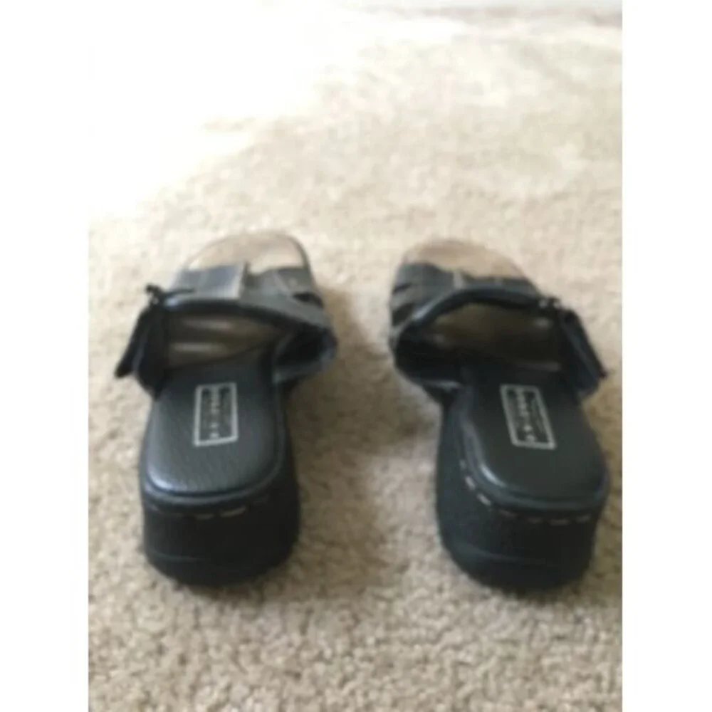 Arizona Jean Company Girls Slides Sandals Dark Brown Black Size 1